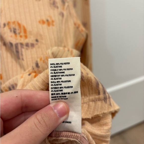 Free People Layer Me Henley in Peach Partial - Picture 4 of 7